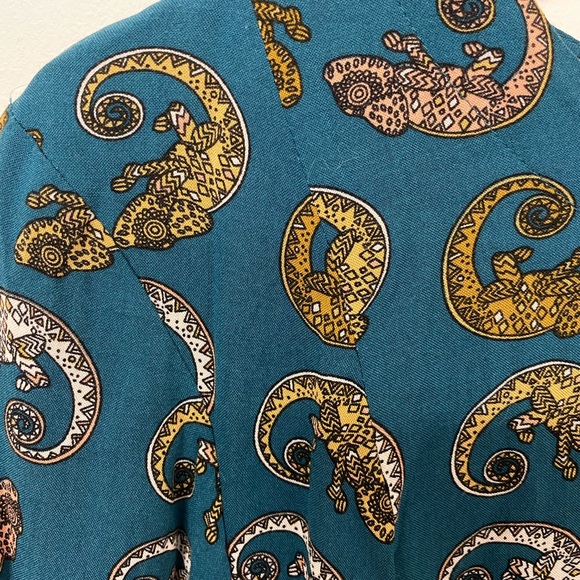 Teal chameleon print dress - Picture 5 of 6
